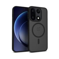 Crong Hybrid Matte Magnetic MagSafe dėklas, skirtas OnePlus 15, juodas