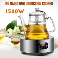 1500W Electric Ceramic Mini Induction Cooker Cooking Teapot No Radiation Water Boiling Induction Cooker Sensor Touch beige