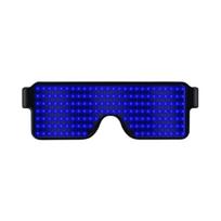 LED šviečiantys akiniai su raštais, įkraunami ir daugkartiniai, puikiai tinka vakarėliams ir šventėms. One Size mėlyna