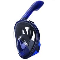 Full Face Snorkel Mask Diving Mask Swimming Goggles For Adult Detachable Camera Mount 180 Panoramic View Safety Breathing System Li Practical Use L/XL black