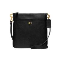 Coach Juoda Kryžmai Grūdėtos Odos Vidutinio Dydžio Kitt Messenger Crossbody Rankinė Kasdieniam Naudojimui Basic Set (Bag+Dust Bag) black