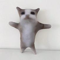 AKKUN Happy Cat Plush Toys Stuffed Animal Cat Doll Movie Stuffed Animal Interactive Cat Plush Stuffed Animal Happy Cat Kids Toys gray