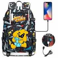 Žaidimas Mikecrack Spausdintas USB Paauglių Mokyklinė Kuprinė Vyrų Ir Moterų Laisvalaikio Kelioninė Kuprinė 48CMX30CMX15CM gray