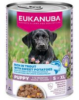 EUKANUBA Life Care konservai šuniukams su upėtakiu ir batatais, 400g.