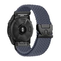 20/22/26mm Braided Loop Strap For Garmin Fenix 8/7/6/5  Forerunner 965 970 265 165 570 Parachute Buckle Nylon Watchband QuickFit 20mm black