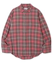 BASEMOMENT flaneliniai languoti marškiniai rožiniai Pink/L gray