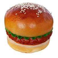 Artificial PU Burger Realistic Simulation Hamburger Food Decoration For Shop Display And Home Holiday Party Decoration 1 orange