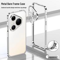 Metal Clamshell Protective Case for Huawei Pura 90 Pro Max DY03-Huawei Pura 90 Pro gray