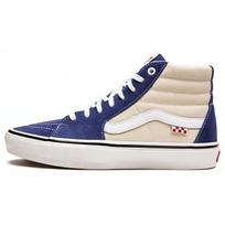 Vans Sk8 Drobė Oda Laisvalaikio Aukštakulniai Riedlenčių Batai Unisex Sportbačiai Mėlyni Balti VN0A5FCC89S 38.5 beige