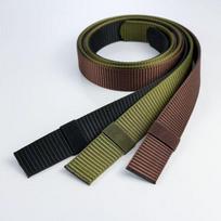 Unisex taktinis nailoninis drobės diržas laisvalaikio ar darbo kelnėms 120cm black