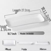 Xiangyuanmei Rectangular Melamine Sushi Dining Plate white