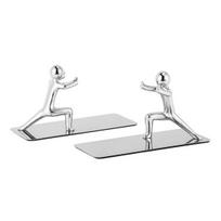 1 pora nerūdijančio plieno knygų atramų, stabilios, laikančios knygų atramos knygų lentynoms ir stalams, kūrybiškas stalo papuošalas, modernus biuro dekoras 1 Pair white
