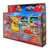 12Pcs  Pixar Cars Back Force Lightning Mcqueen Jackson 6Cm Storm Mater Model Car Accompanying Toy Sets Kids Birthday Gifts blue