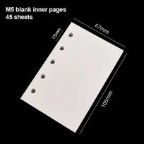 5-Ring Loose-Leaf Binder Notebook with Photo Window Pocket Journal M5 Notebook  School Office 45pcs Refills gray