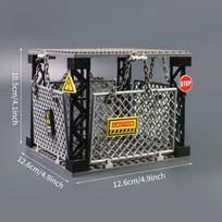 Military Prison  Exclusion Zone Trap Block Set - DIY Assembly Building Toys  Playsets, Perfect for Halloween! gray