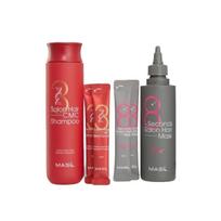 MASIL Salon Hair 38 Set CMC Shampoo 300ml + 8 Seconds Salon Hair Mask 200ml + Mask Liquid Stick 8ml*4ea Intense Damage Repair Kit gray