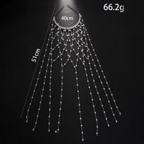Baroque Pearl Tassel Headband with Chain Detail Elegant Design Lightweight and Durable Accessory for Special Occasions and Daily Wear One size black