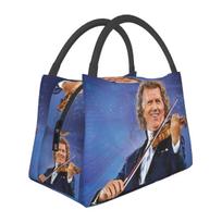 Andre Rieu Best Of Andre Rieu Insulated Lunch Bag for Women Bento Storage Food Boxes Container Cooler Thermal Lunch Box Tote One Size gray