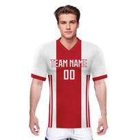 Individualus Futbolo Marškinėlis Raudonas Baltas Futbolo Džersis Personalizuoti Komandos Džersiai su Vardas Numeris Treniruočių Marškinėlis Vyrams Moterims Vaikams 6XL red