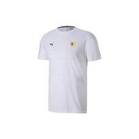 Puma Scuderia Ferrari T7 Logo Print Crew Neck Pullover Casual Short Sleeve T-Shirt Men Tops White 596143-05 XS gray