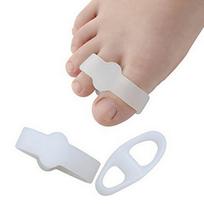 2pcs Silicone Gel Toe Straightener Separator Bunion Corrector Pain Relief 1 Pair beige