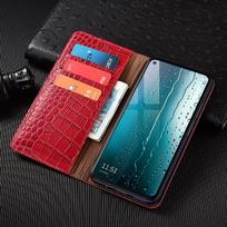 Crocodile Genuine Leather Flip Case for Ulefone Armor 21 22 23 24 25T 26 27 27T 28 30 33 34 Mini 20 20T Pro Ultra Wallet Cases Armor 21 raudona