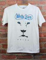 Vintažinis 1987 m. White Lion Grupės Pasididžiavimo Marškinėlis Unisex Koncertinis S dydis iki 5XL S white