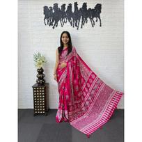 New Launch – Super Hit Semi Gajji Silk Real Mirror Work Saree gray