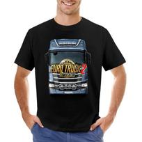 Euro Truck Simulator 2 lighting race T-Shirt boys white t shirts mens t shirt L black
