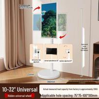 Rotatable TV Floor Stand with Movable Monitor Bracket for Live Broadcast Only Stand No Screen gray