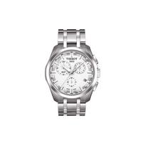 TISSOT Kutu Collection Quartz Movement Men's Watches Watch 41mm White Dial Steel Watch Case Steel Strap T035.439.11.031.00 Silver White Watch Dial gray