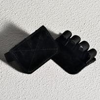 Leather Weight Lifting Gloves Palm Protection Grip Pull Up Workout Fitness Training Protector Black-2 gray
