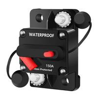 DaierTek 30A-300A Circuit Breaker 12V Trolling with Manual Reset Boat Manual Power Protect for Audio Fuse Car 48VDC Waterproof black