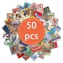 High-Standard 50Pcs Superior-Grade Vintage Premium-Quality Stamp First-Class Stickers Superior-Grade Aesthetic Superior-Grade Postage Stamp red