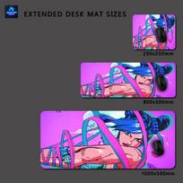 Jojo Desk Pad Large Gamer Mousepad Anime Mouse Pads x Desktop Rubber Mat Pattern Gaming Pad Desk Mat x Giant Carpet 300X800X2MM purple