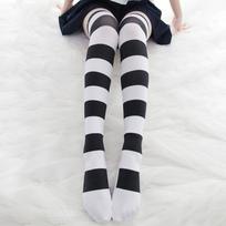 Sweet Cat Paw Over-the-Knee Lolita Socks - Women's Soft Girl Japanese-Style Long White Stockings One Size white