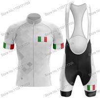 Klasikinis Italijos komandos dviračių marškinėlių rinkinys Vyriškas Moteriškas Italijos vėliavos dviračių apranga Balta Žalia Juoda Plento dviračio marškinėlių kostiumas MTB Ropa XS gray