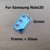 New For Samsung Galaxy Note 20 Note20 Ultra Back Camera Lens Rear Camera Glass Cover With Frame Glue Sticker Adhesive Note20 Green gray
