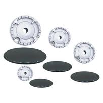 Gas Burners Crown Flame Cap Kit Oven Gas Hob Burners Flat/Concave Fire Cover Crown Flame Cap Burners Cap Replacement Part white