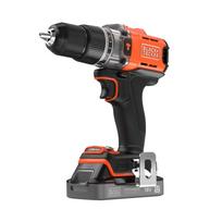 18V plaktuko grąžtas su 1 x 2.0Ah SOC akumuliatoriumi, 1A įkrovikliu BCD383D1XC-QW BLACK DECKER