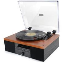 Akai ATT-14BT grotuvas, 33/45/78 RPM, CD, FM, Bluetooth 5.0, 10 m, 2x5W, USB, AUX, RCA, medis