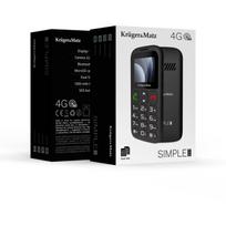 Kruger&Matz Simple 923 KM0923-4G, senjorams skirtas telefonas, 4.5 cm ekranas, 1000 mAh, Dual SIM, LTE, FM radijas, Bluetooth, SOS