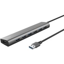 Trust Halyx 24967 USB šakotuvas, 7x USB 3.2 Gen1 Type-A, 1x USB 2.0 Type-C, 5000Mbit/s, 0.8m laidas, aliuminis