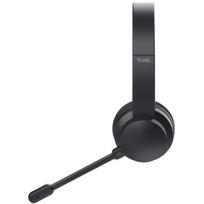 Trust Ayda 25463 belaidės ENC ausinės, 20-20000 Hz, 90 dB, Bluetooth, USB-C/3.5mm, juodos