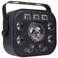 LIGHT4ME Multiphase UV LED daugiaefektis prožektorius, 5908249810655, 60W, IP20, strobas, DMX 1/1, juodas
