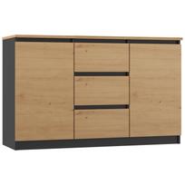 Top E Shop 2D3S ANT/ART BA KPL komoda, M-MP-K-MAL-2D3S/BA-ANTA, 1200x750x400mm, 2 durys, 3 stalčiai, 2 lentynos