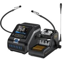FNIRSI DWS-200F lituoklis, 200W, 100-240V, 100-450°C, 2.8" TFT, F210/F245, 7 kontaktų, ESD apsauga