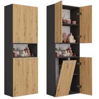 Topeshop NEL 1K DK ANT/ART KP, M-MP-SL-NEL-1K/DK-ANTA, 600mm, 1740mm, 300mm, 4 durys, 5 lentynos, laisvai pastatomas, matinis