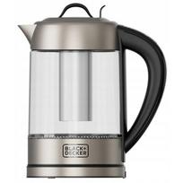 Black+Decker BXKE2205E elektrinis virdulys, 2200W, 1.7L, 60-100°C, stiklas, ergonomiškas, plaunamas filtras