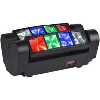 LIGHT4ME Spider MKII Turbo LED prožektorius, 8x3W RGBW, 40W, DMX, strobas, juodas
